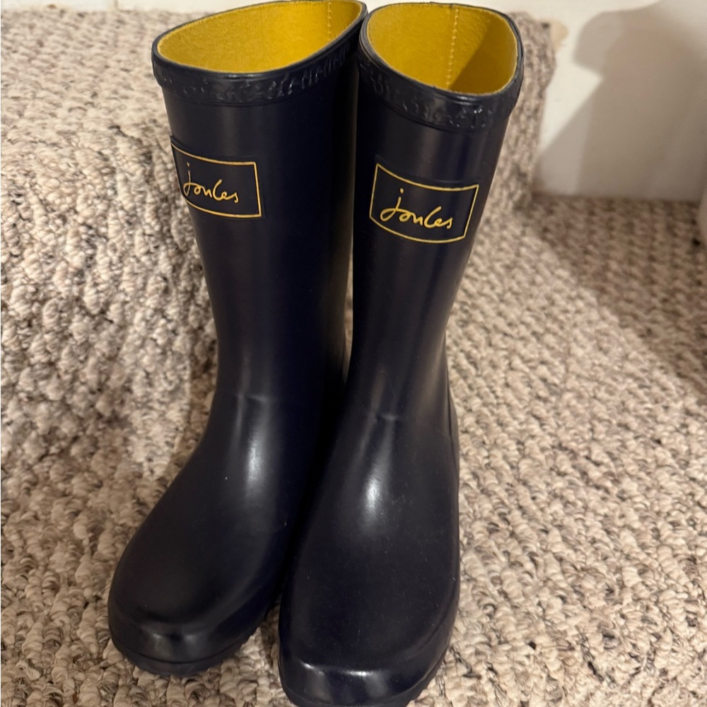 Joules Navy Blue Roll Up Wellies